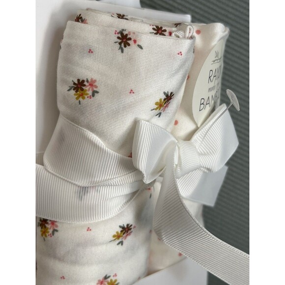 Milkberry Floral And Pink Polka Dots Baby Swaddling Blankets Newborn Bamboo New - Picture 2 of 4